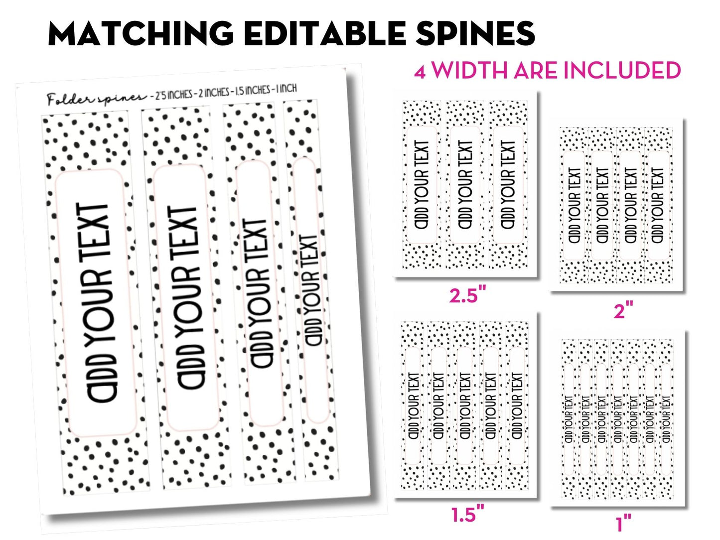 Editable Binder Covers & Spines - FLORAL