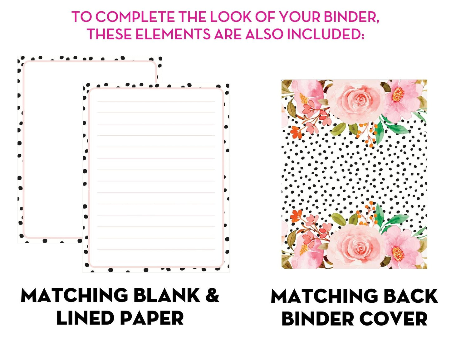 Editable Binder Covers & Spines - FLORAL