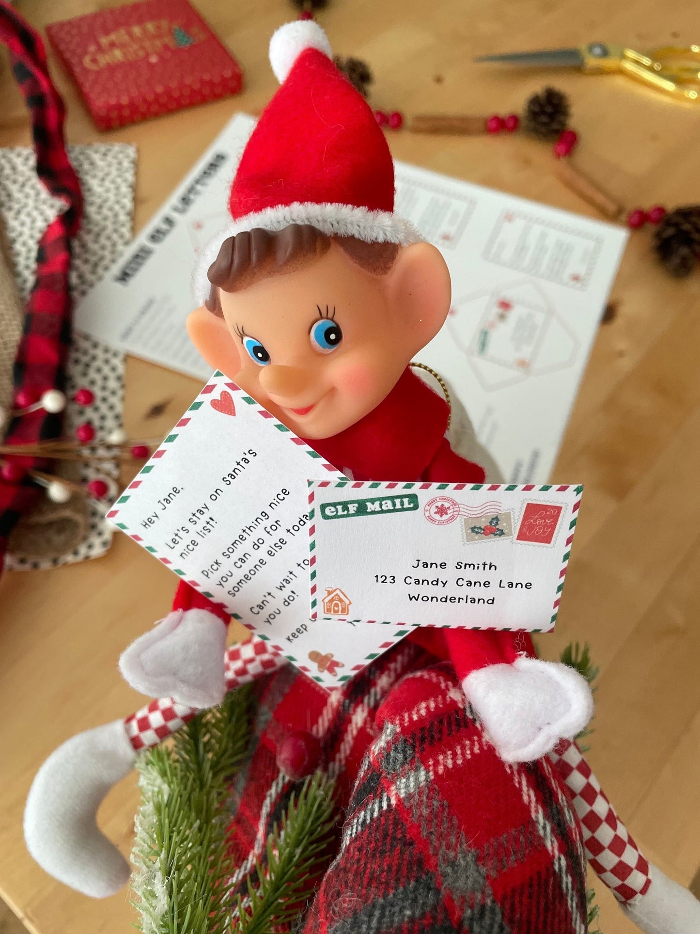 Editable Mini Elf Letters and Envelopes - Editable PDF