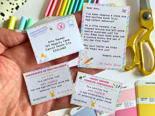 Editable Mini Easter Bunny Letter Kit - Editable PDF