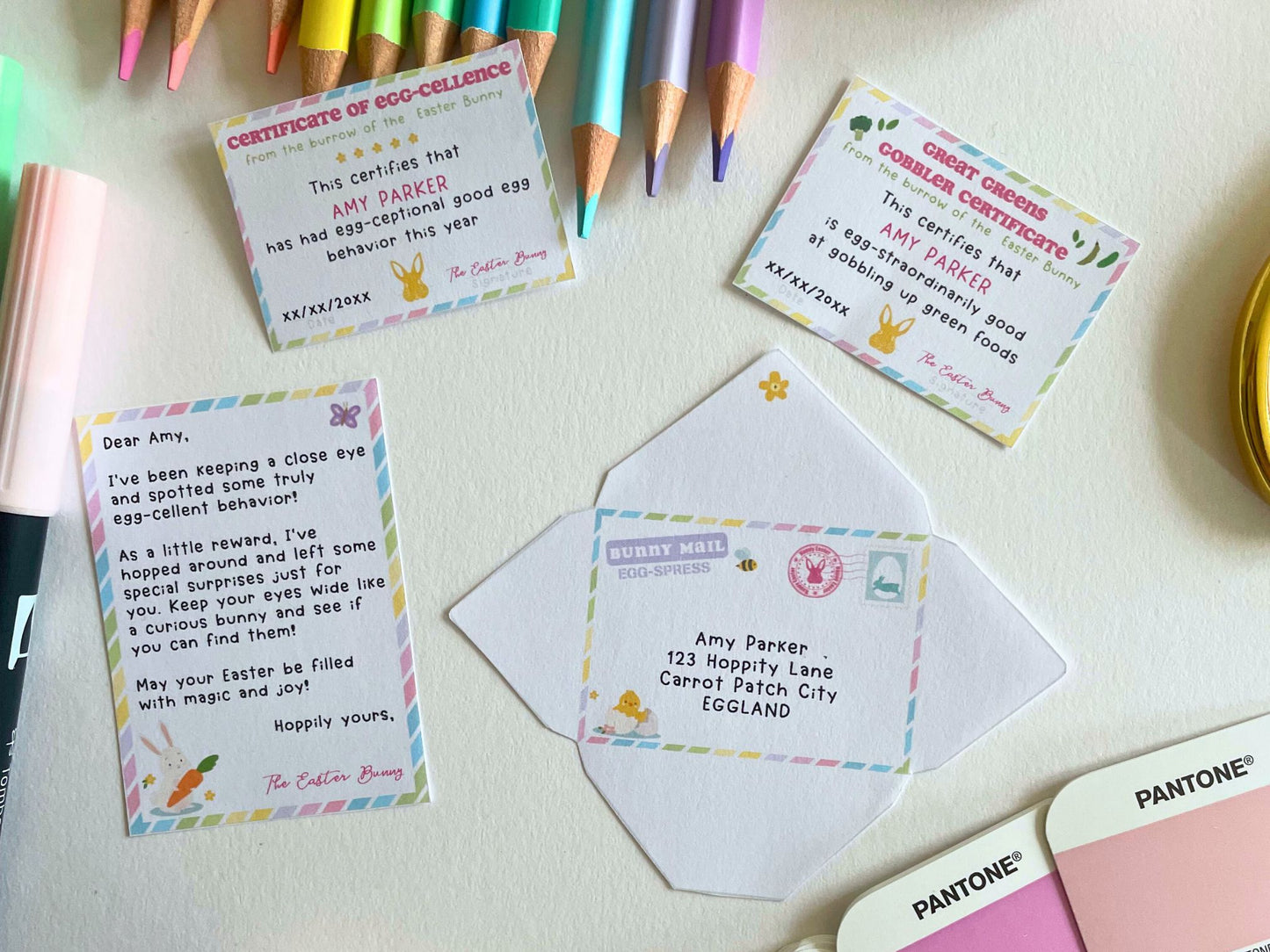 Editable Mini Easter Bunny Letter Kit - Editable PDF