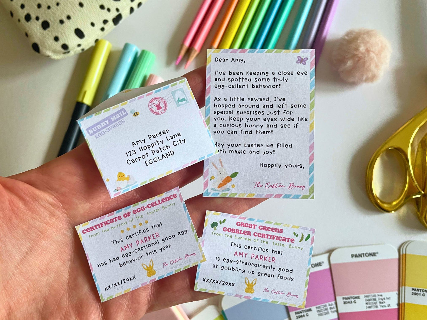 Editable Mini Easter Bunny Letter Kit - Editable PDF