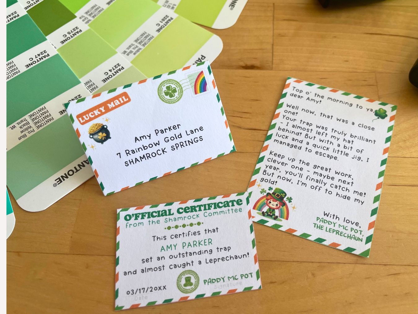 Editable Mini Leprechaun Letter Kit - Editable PDF