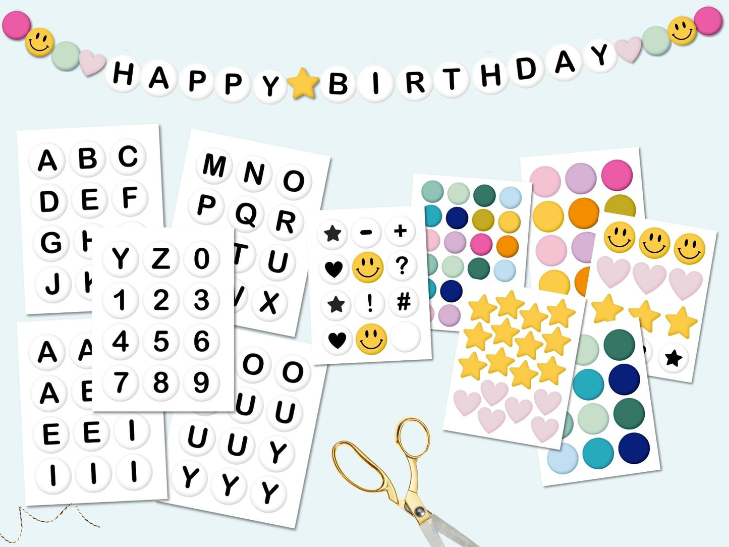 Customizable Friendship Bracelet Banner Printable (PDF + Canva Template)