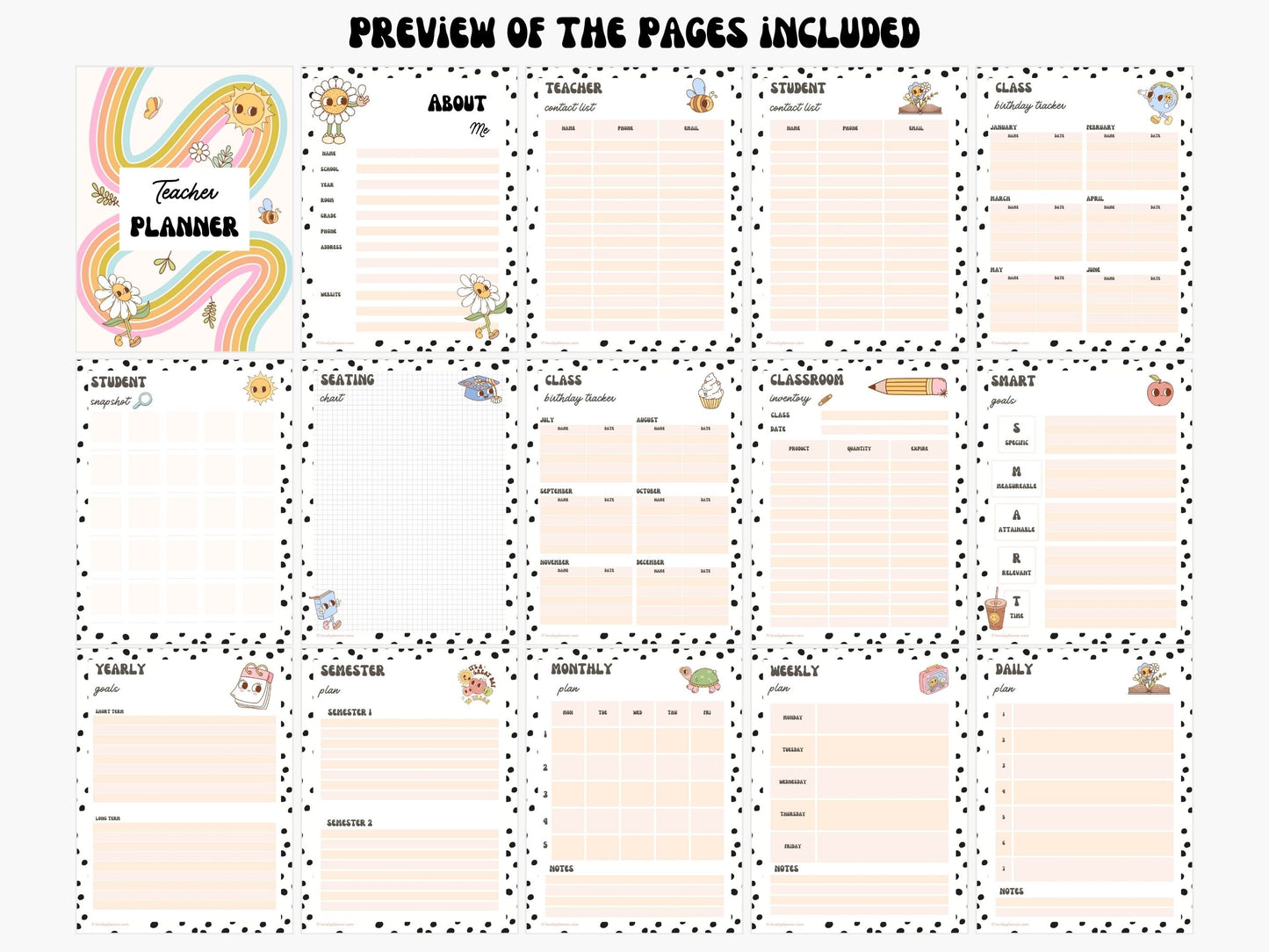 Teacher Planner - 40 Pages