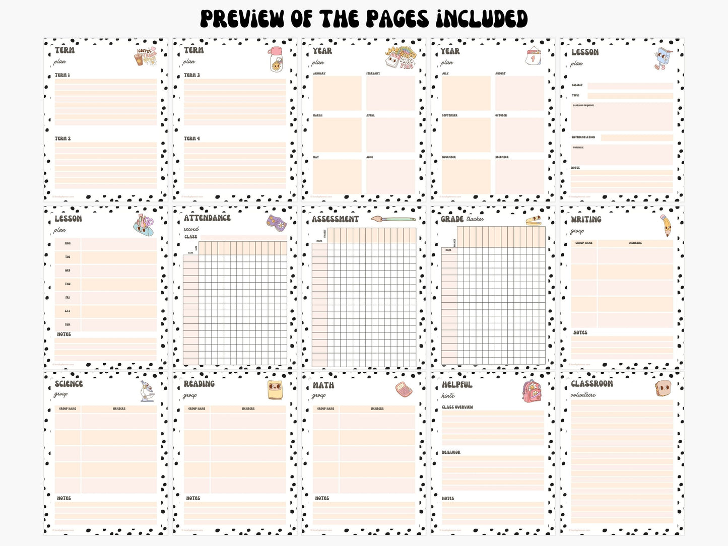 Teacher Planner - 40 Pages