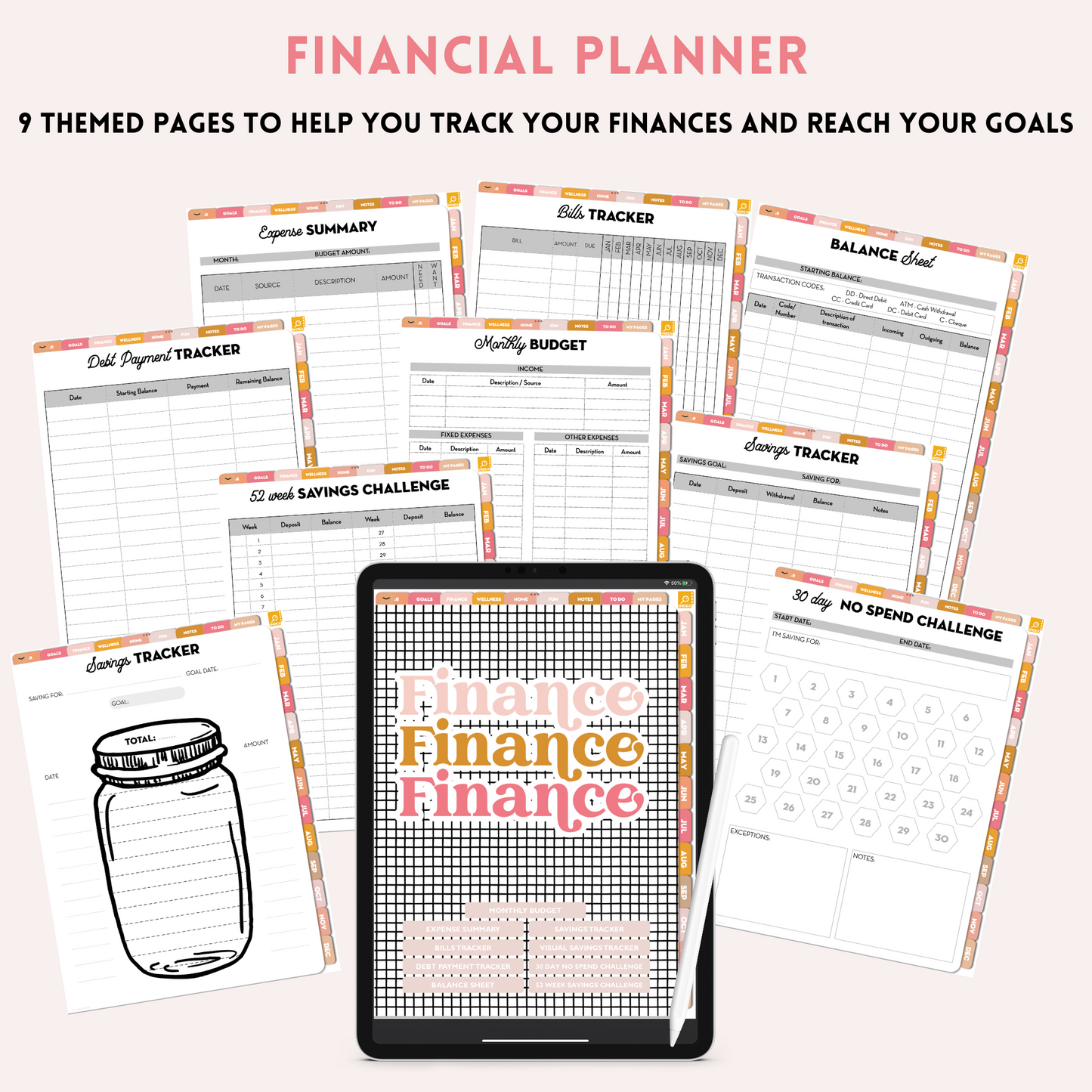 Undated Digital Planner for iPad and tablets