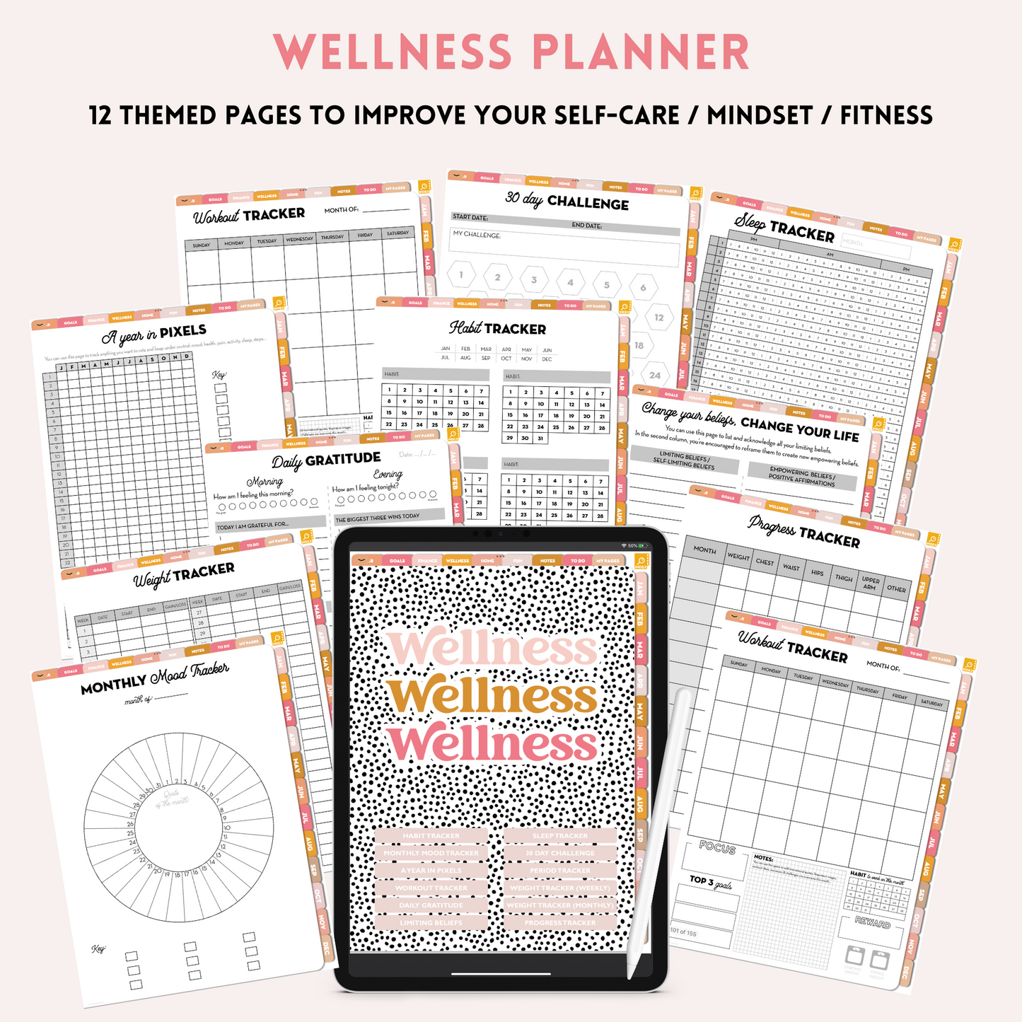 Undated Digital Planner for iPad and tablets