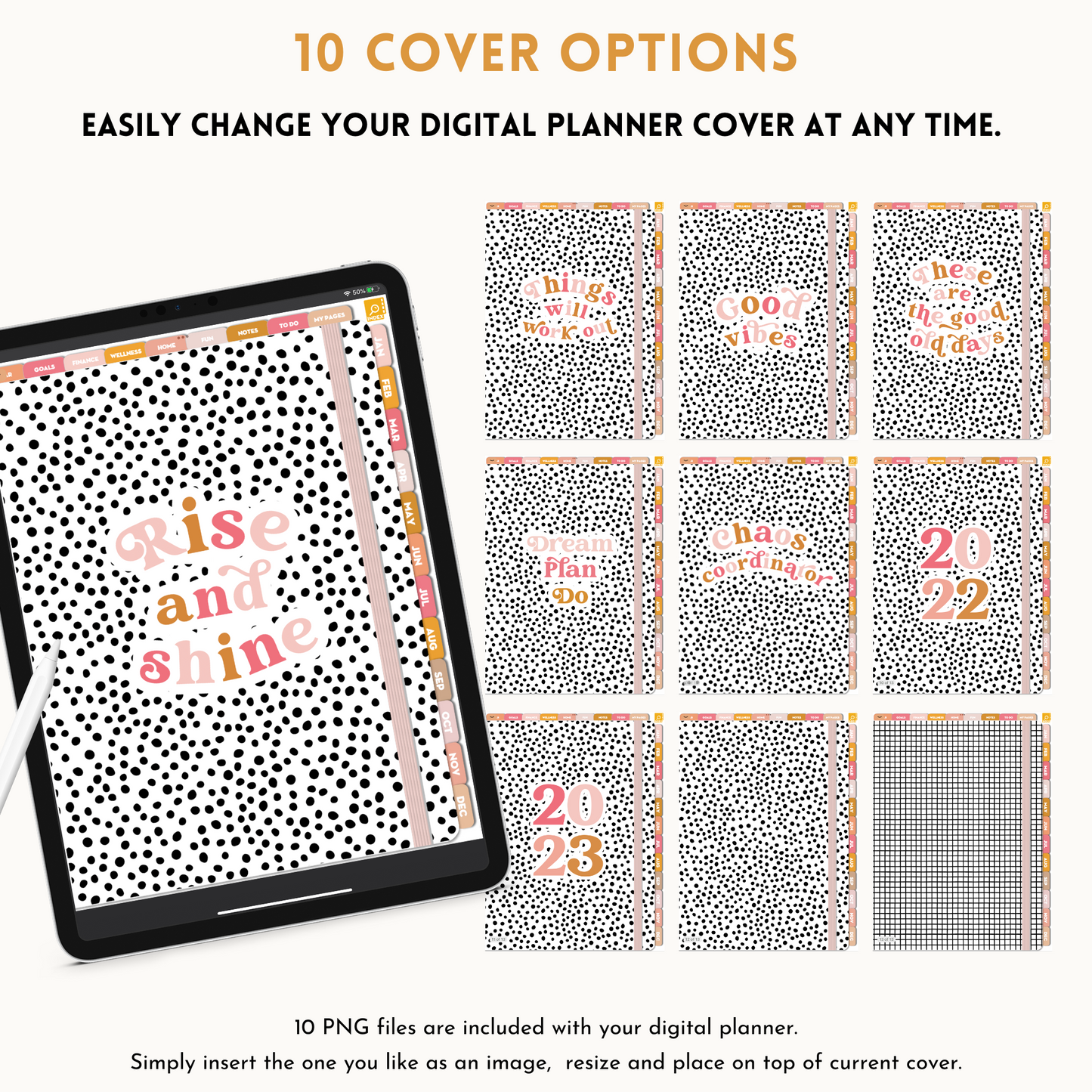 Undated Digital Planner for iPad and tablets