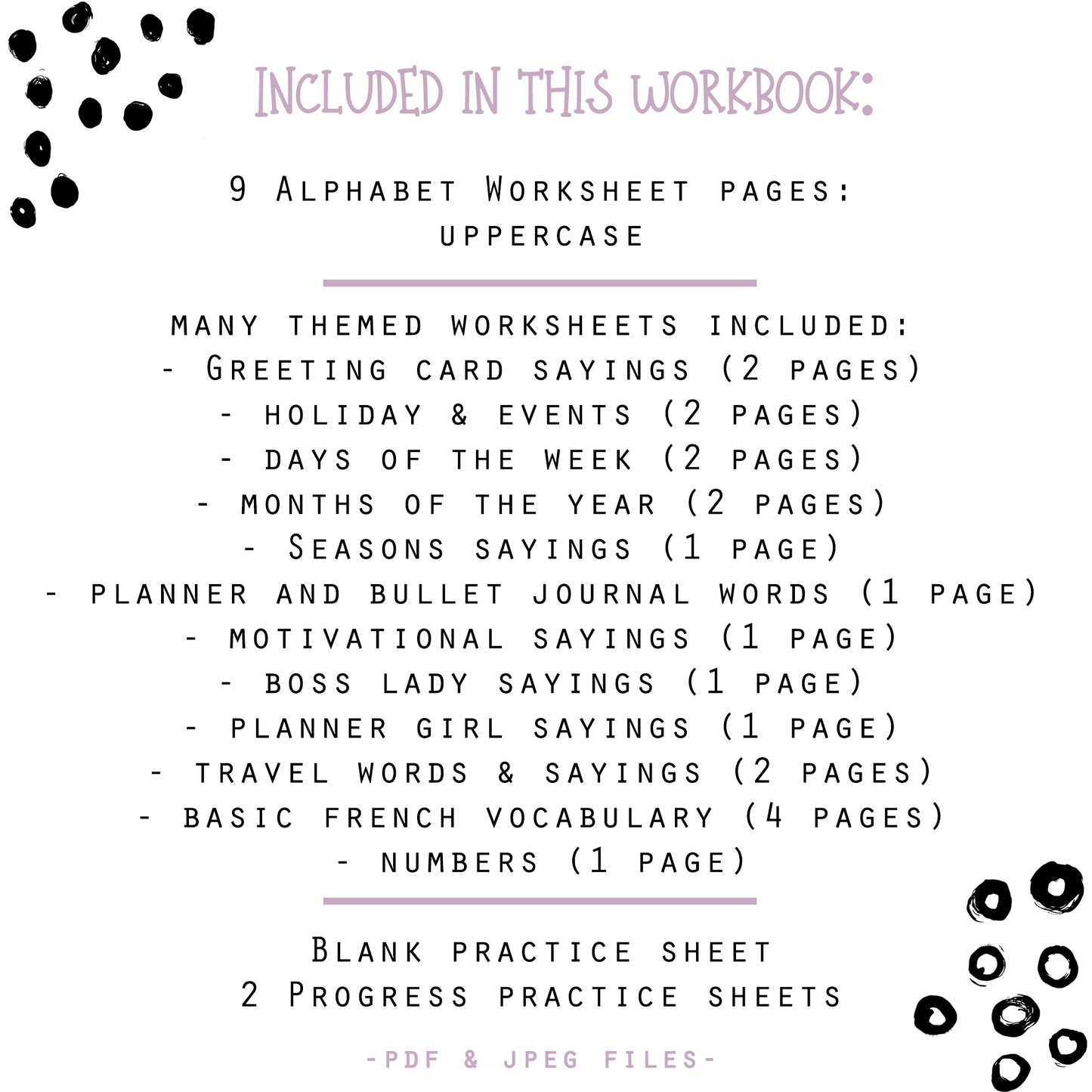 Serif Lettering (Caps) - 30 Practice Worksheets