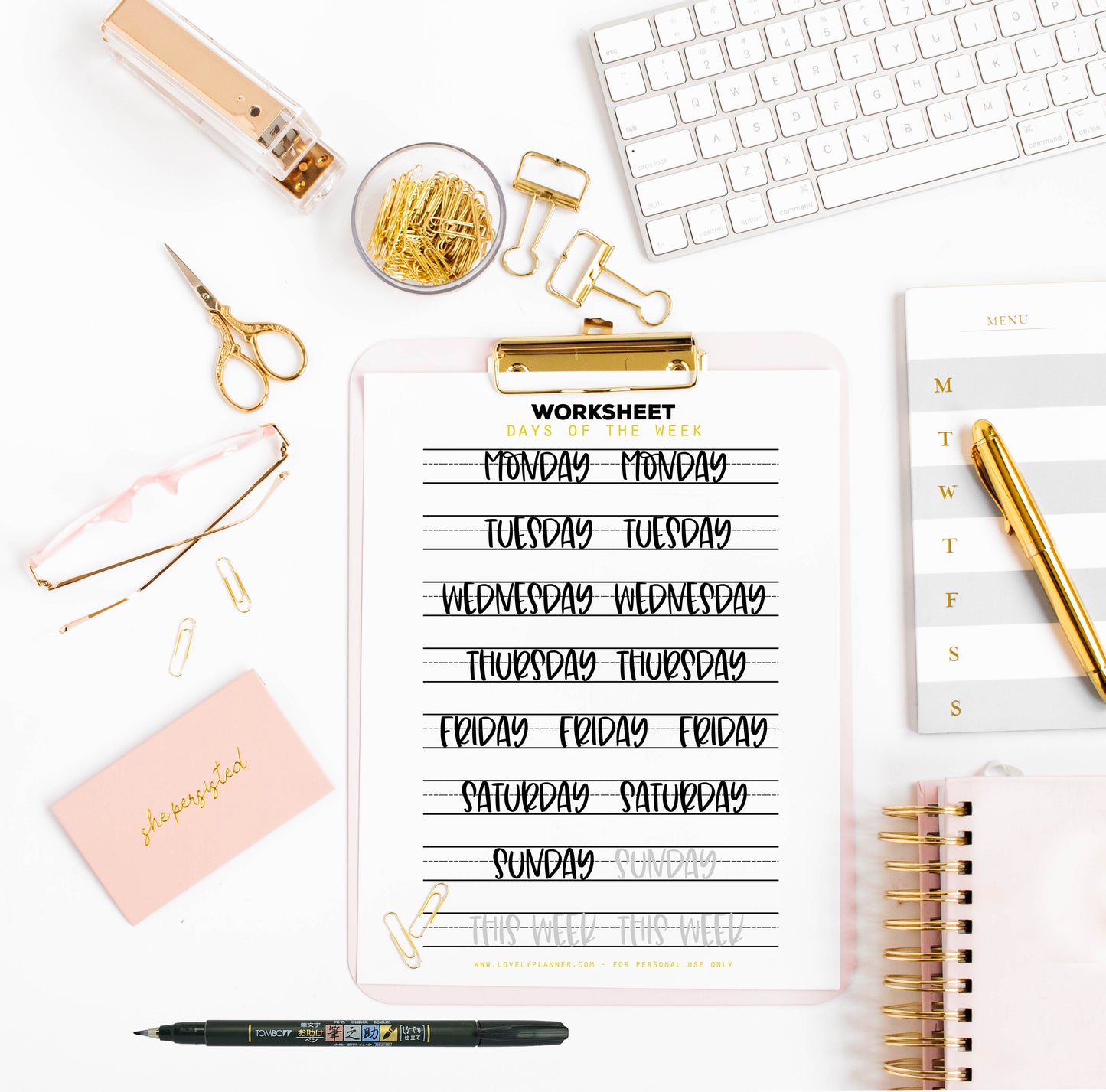 Casual Caps Lettering - 30 Practice Worksheets