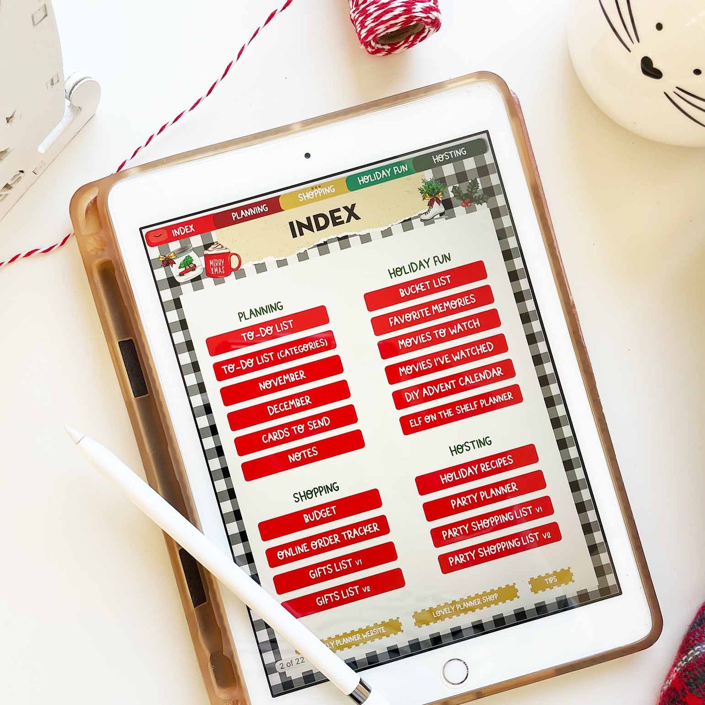 Christmas Planner - DIGITAL PLANNER