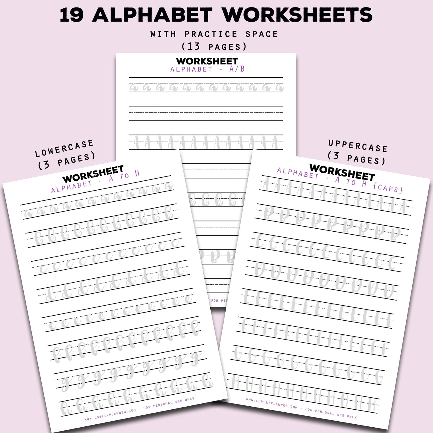 BUNDLE of 10 Lettering Workbooks with 370 Hand Lettering Practice Worksheets -Brush/Monoline for Procreate & Print, Modern Calligraphy, Ipad