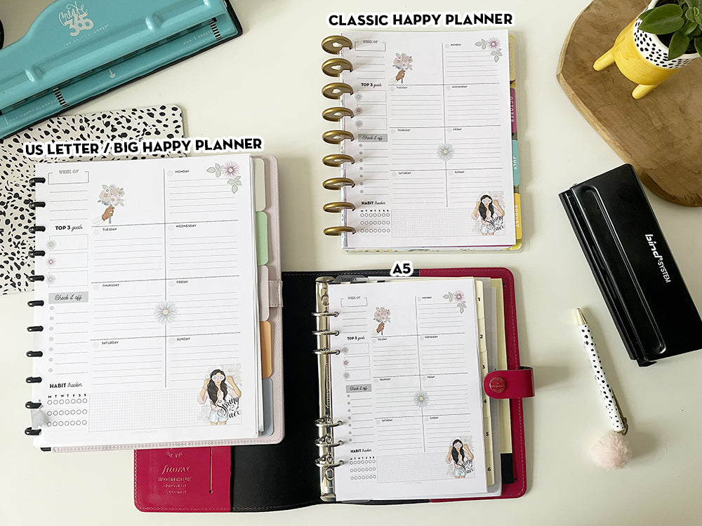 The Seasonal Planner Pack - 132 Pages: 12 Months of Cute Planner Pages - printable or digital planner