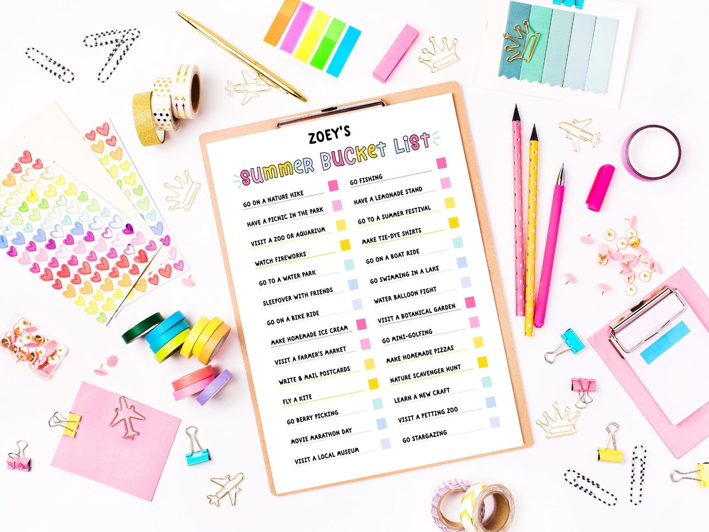 EDITABLE Summer Bucket List