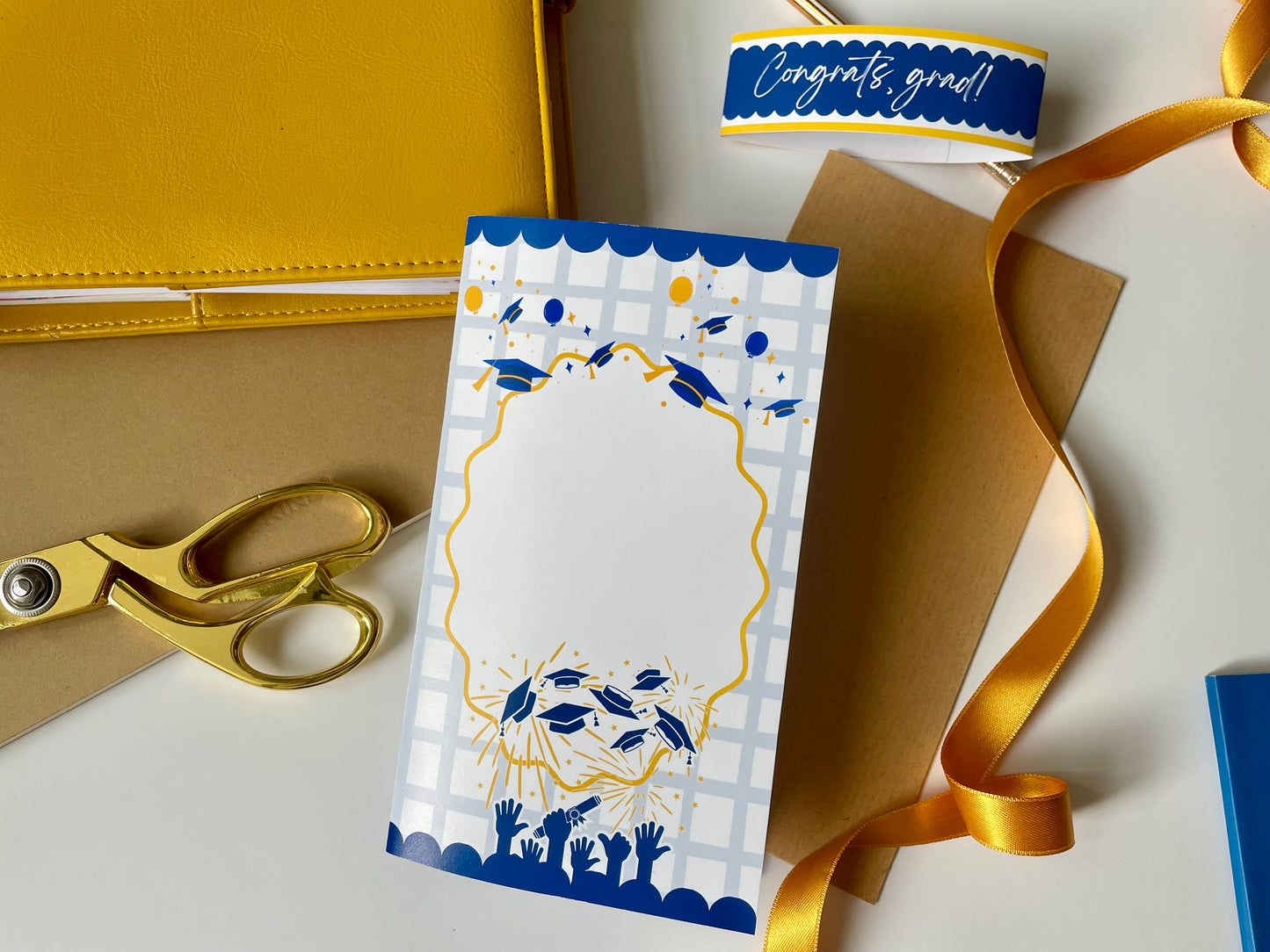 Printable Waterfall Card – Graduation Gift Card Holder (Holds 4 Gift Cards)