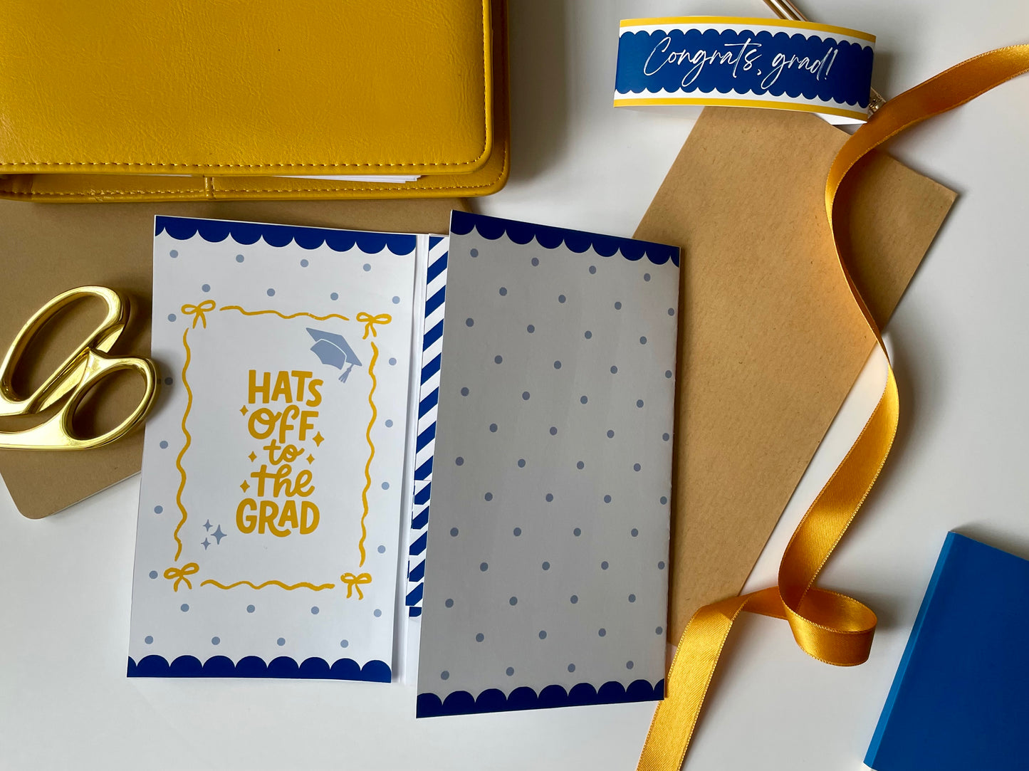 Printable Waterfall Card – Graduation Gift Card Holder (Holds 4 Gift Cards)