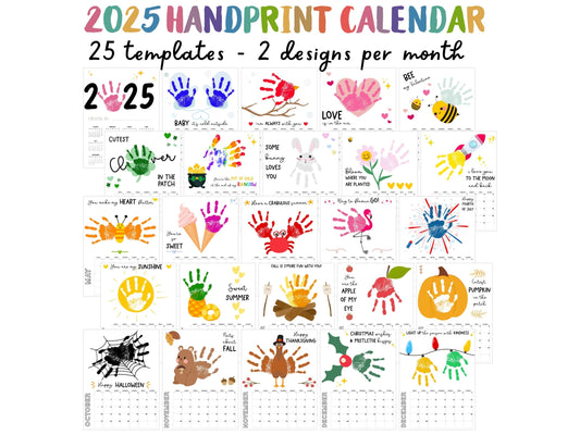Handprint Calendar 2025 - Memory Keepsake for kids