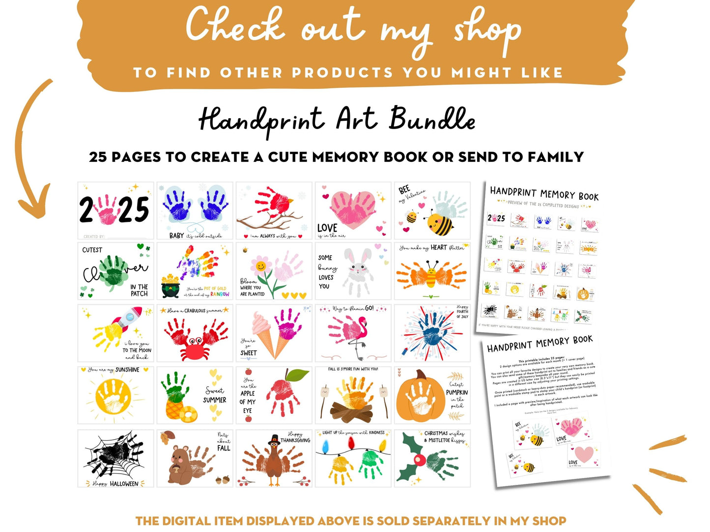 Father's Day Handprint Craft Bundle - 9 Templates