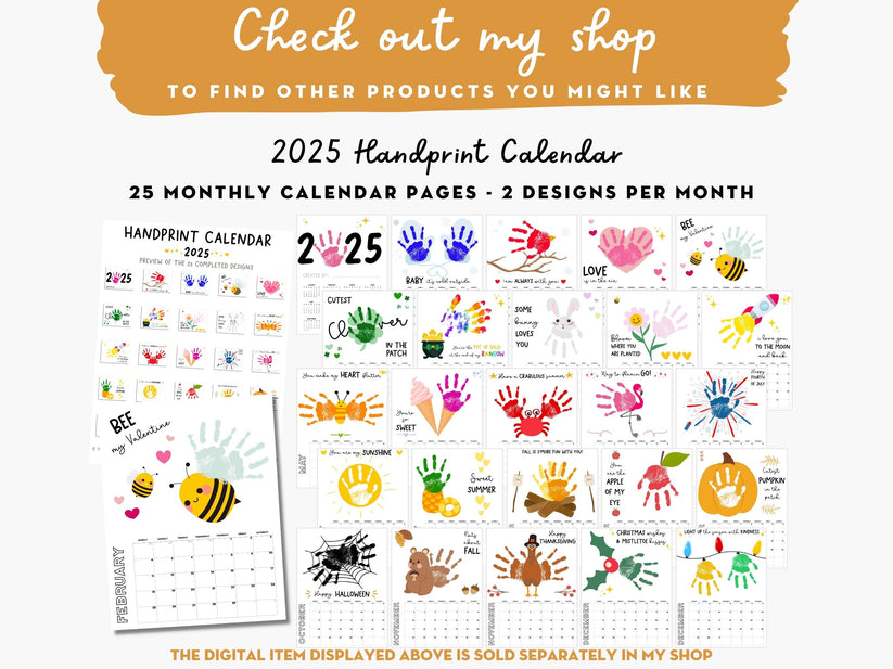 Handprint Art Bundle - Memory Keepsake for kids – Lovely Planner