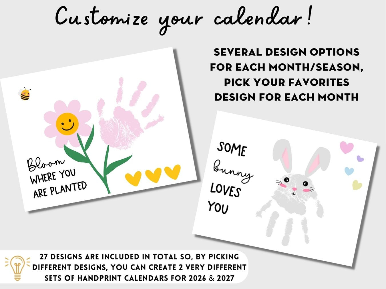 Bundle 2026 + 2027 Handprint Calendars