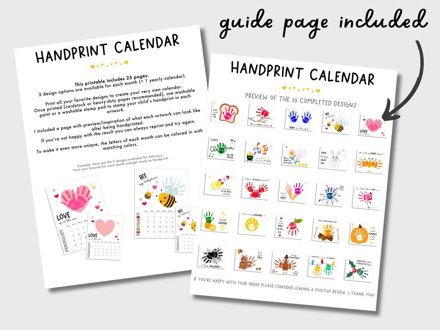 Handprint Calendar 2026 - Memory Keepsake for kids