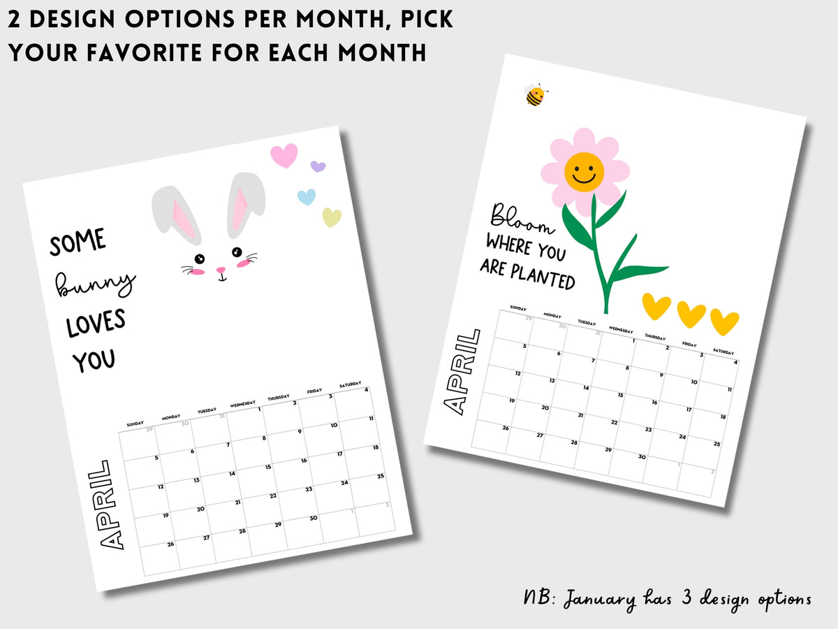 Handprint Calendar 2026 - Memory Keepsake for kids – Lovely Planner