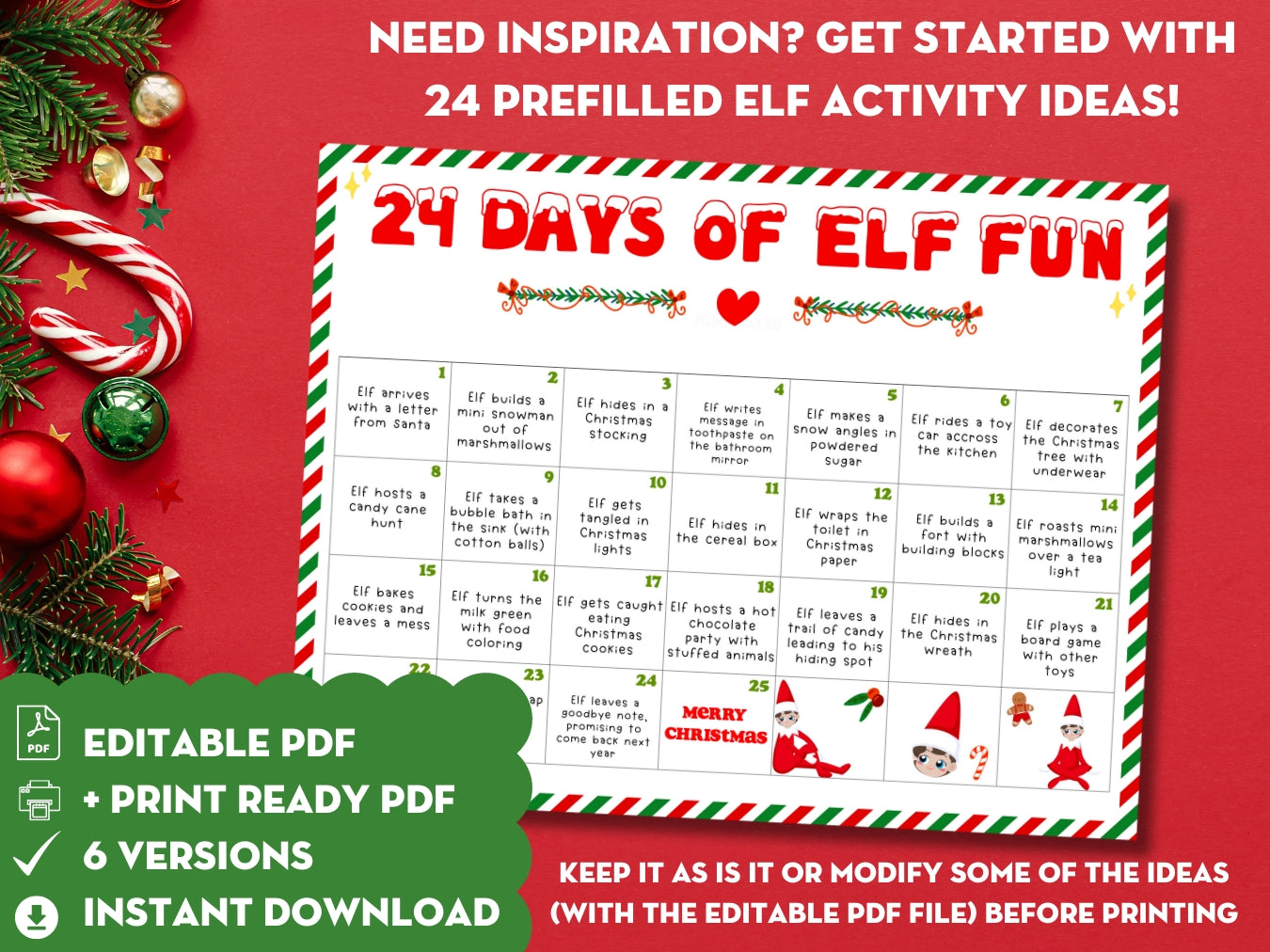 BUNDLE of 20 Elf Printable Templates: Elf Letter, Elf Adoption Certificate, Elf Report, Elf Warning, Elf Surveillance Elf Cam, Santa Letter & More!