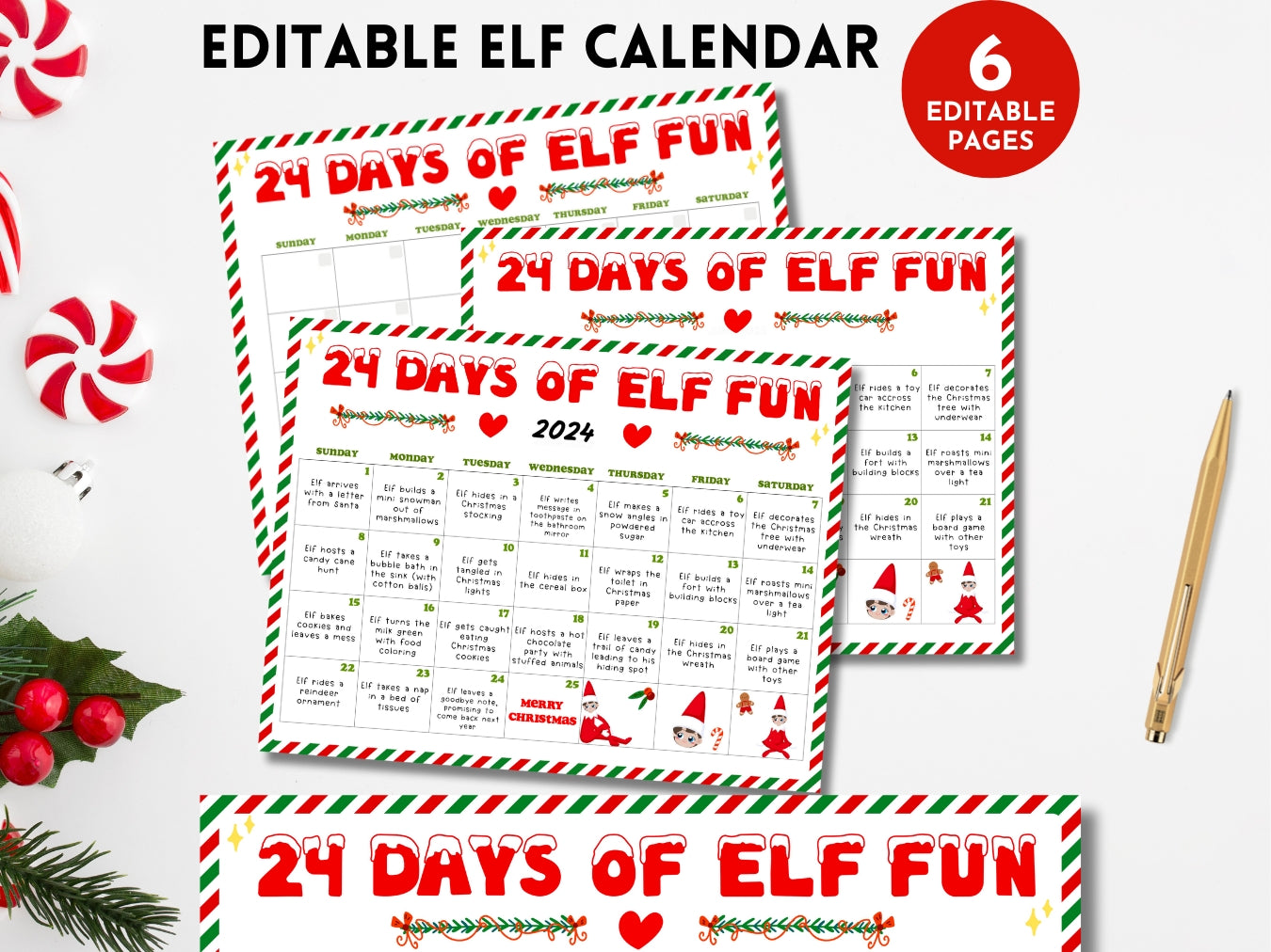 BUNDLE of 20 Elf Printable Templates: Elf Letter, Elf Adoption Certificate, Elf Report, Elf Warning, Elf Surveillance Elf Cam, Santa Letter & More!