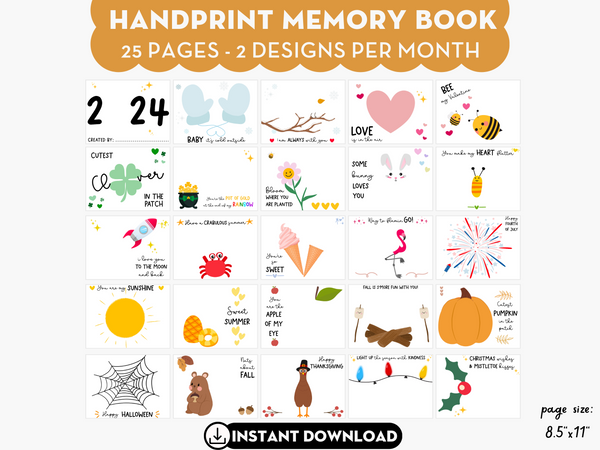 Handprint Art Bundle - Memory Keepsake for kids