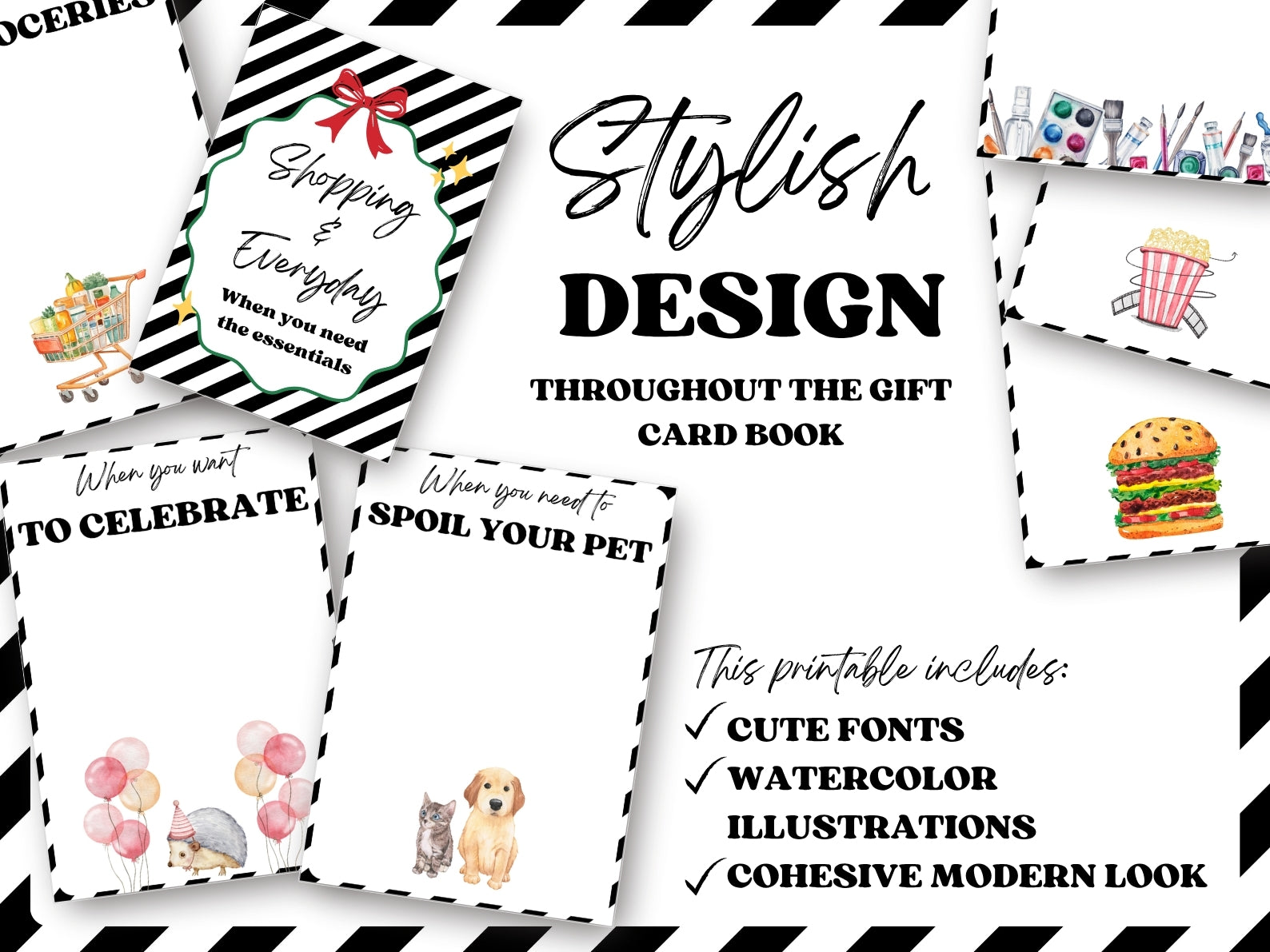 grad gift card book Editable & Printable Graduation Gift Card Book (50 cards + 4 covers included) – Lovely Planner