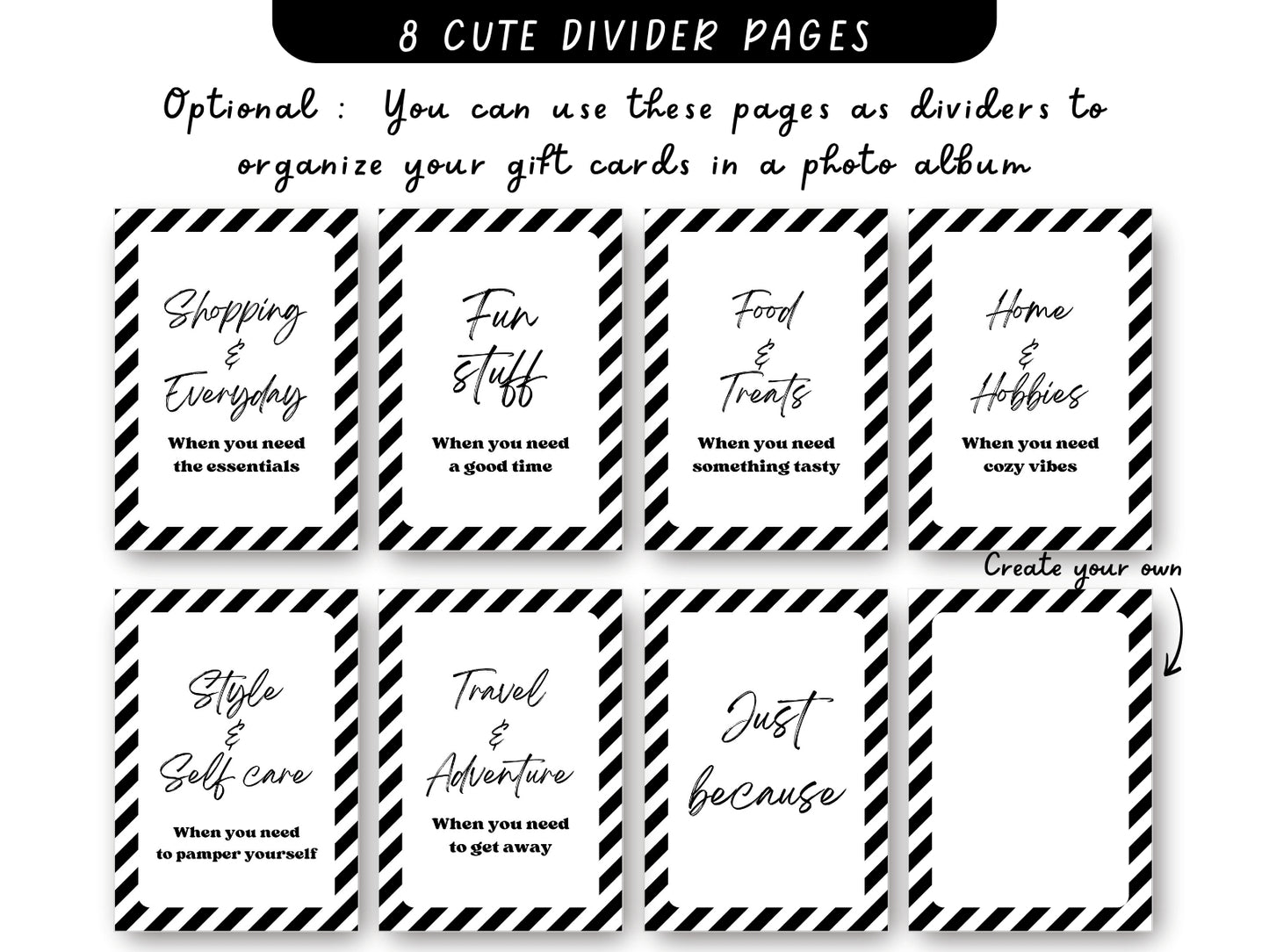 Editable & Printable Graduation Gift Card Book - 50 gift card holders + 4 covers in 2 sizes 4x6 & 5x7 (Set E)