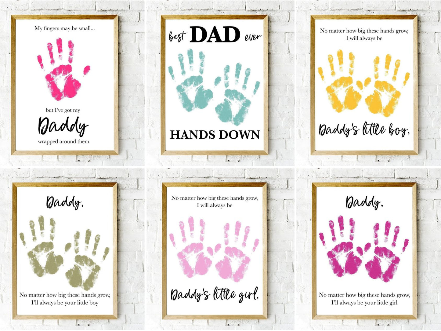 Father's Day Handprint Craft Bundle - 9 Templates