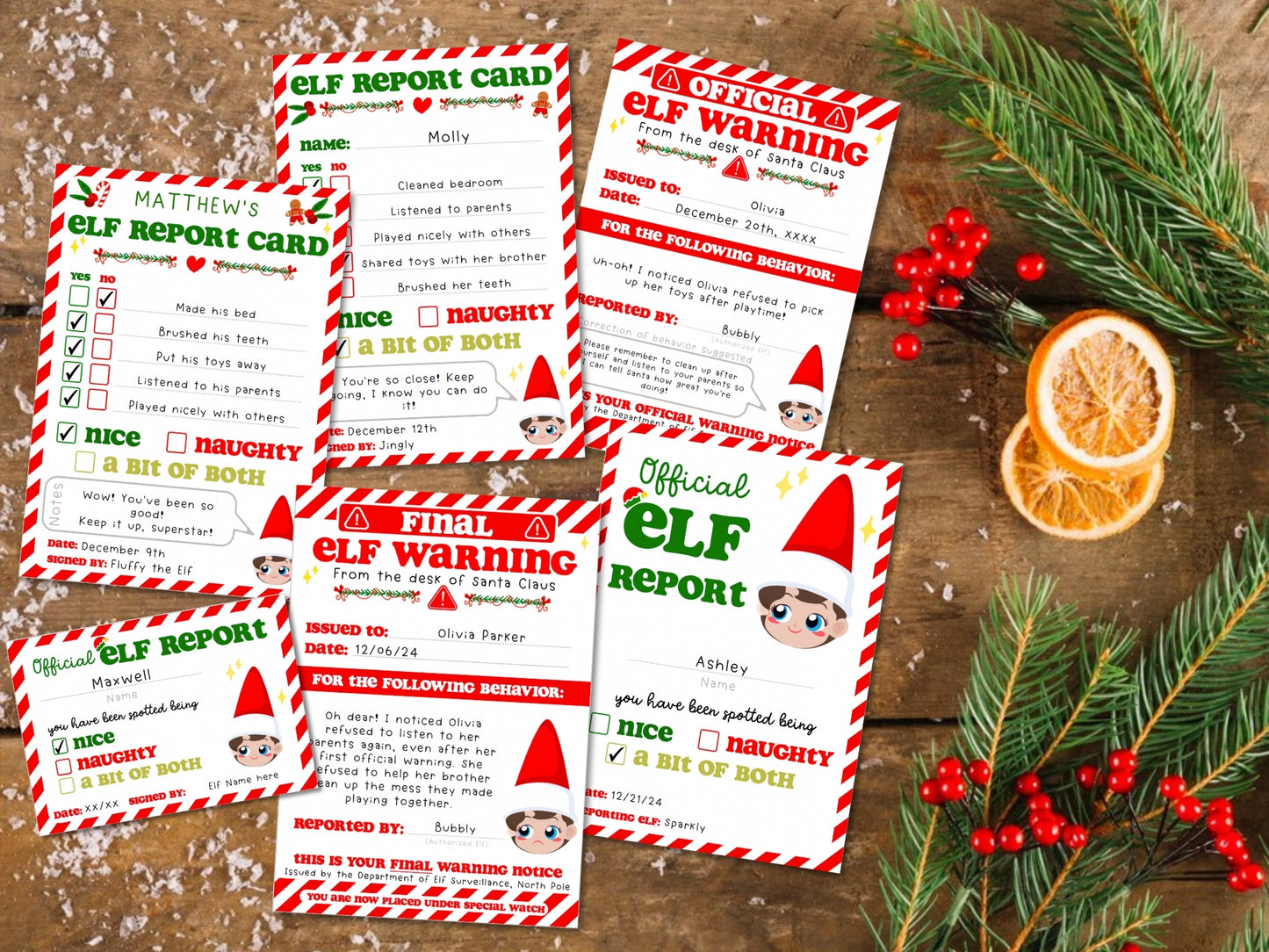 BUNDLE of 20 Elf Printable Templates: Elf Letter, Elf Adoption Certificate, Elf Report, Elf Warning, Elf Surveillance Elf Cam, Santa Letter & More!