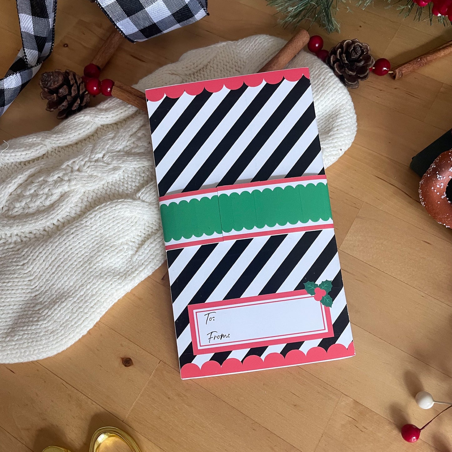 Printable Waterfall Card – Christmas Gift Card Holder (Holds 4 Gift Cards)