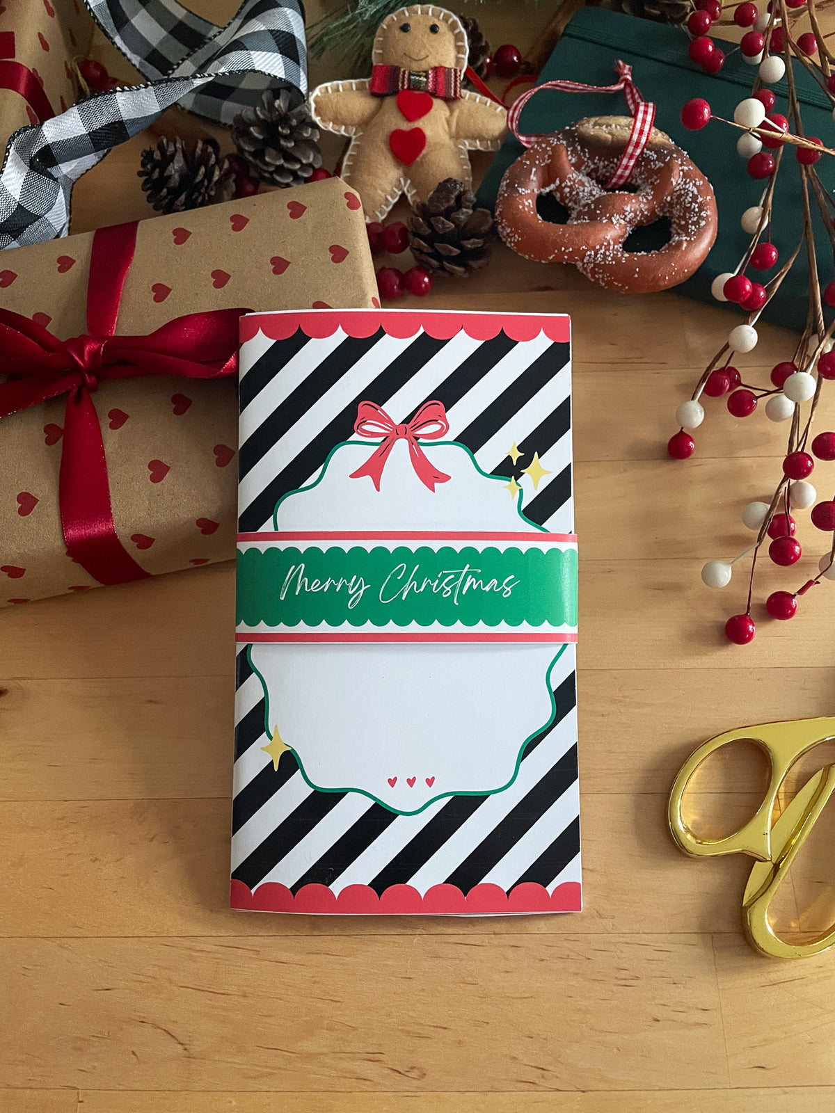 Printable Waterfall Card – Christmas Gift Card Holder (Holds 4 Gift Ca ...