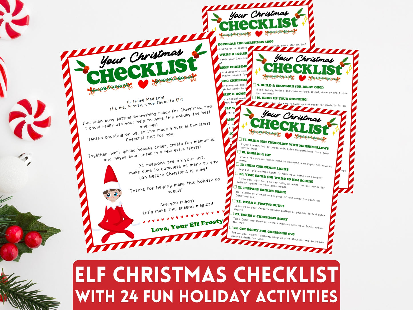 BUNDLE of 20 Elf Printable Templates: Elf Letter, Elf Adoption Certificate, Elf Report, Elf Warning, Elf Surveillance Elf Cam, Santa Letter & More!