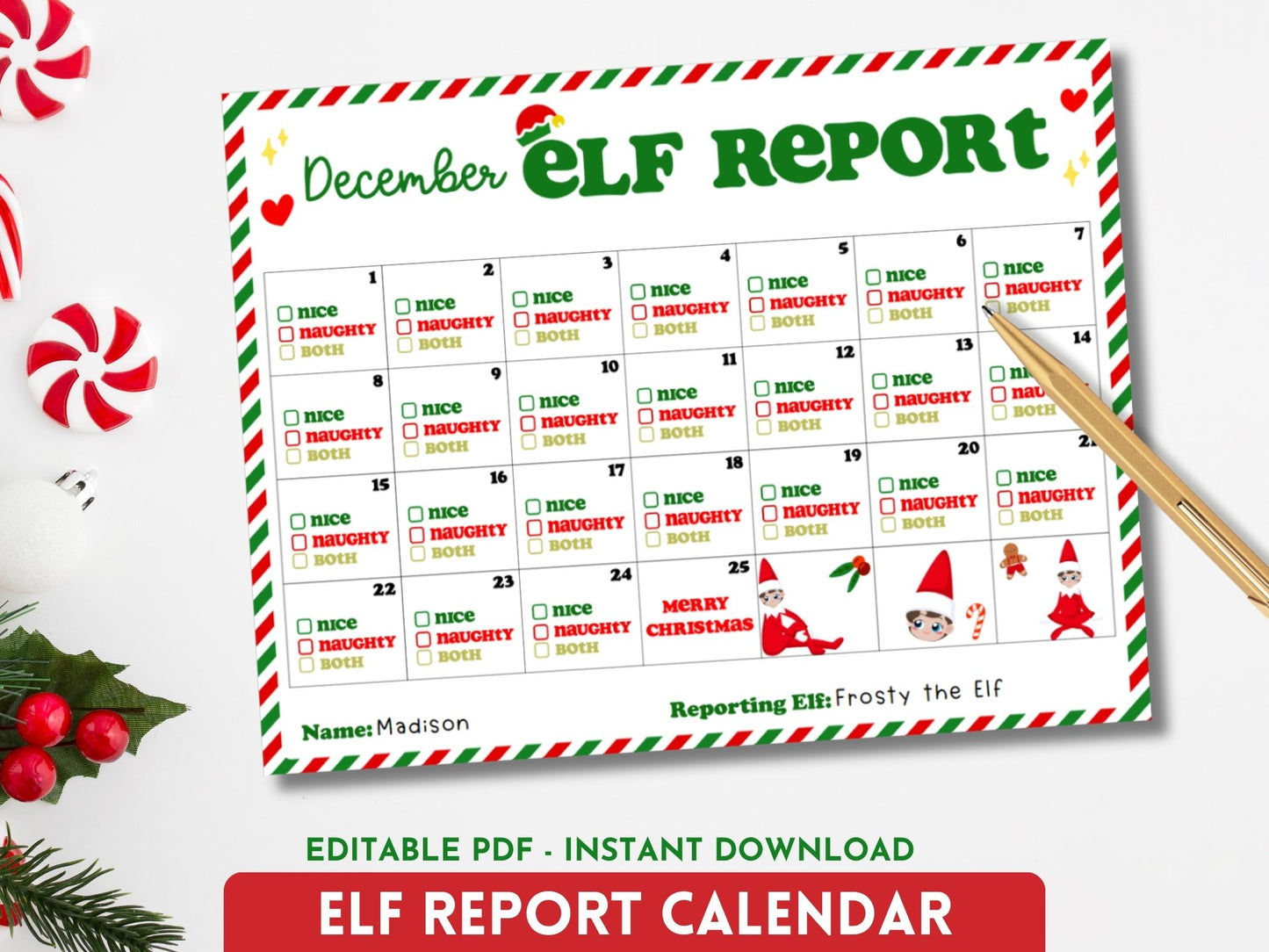 BUNDLE of 20 Elf Printable Templates: Elf Letter, Elf Adoption Certificate, Elf Report, Elf Warning, Elf Surveillance Elf Cam, Santa Letter & More!