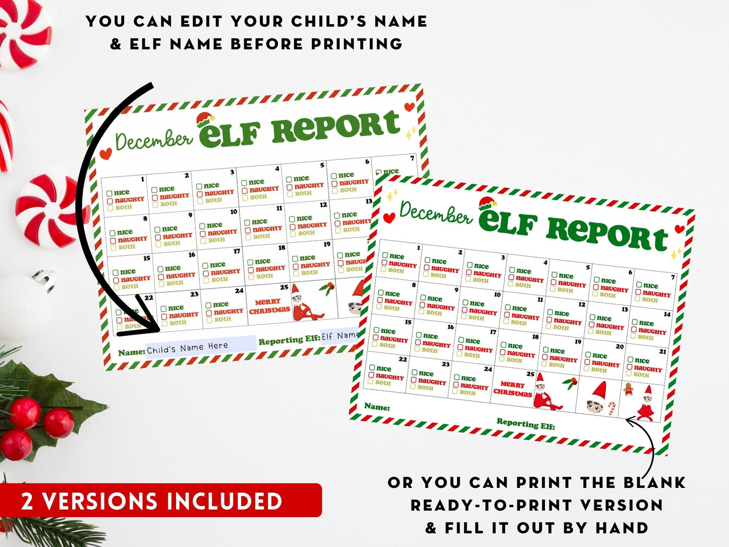 BUNDLE of 20 Elf Printable Templates: Elf Letter, Elf Adoption Certificate, Elf Report, Elf Warning, Elf Surveillance Elf Cam, Santa Letter & More!