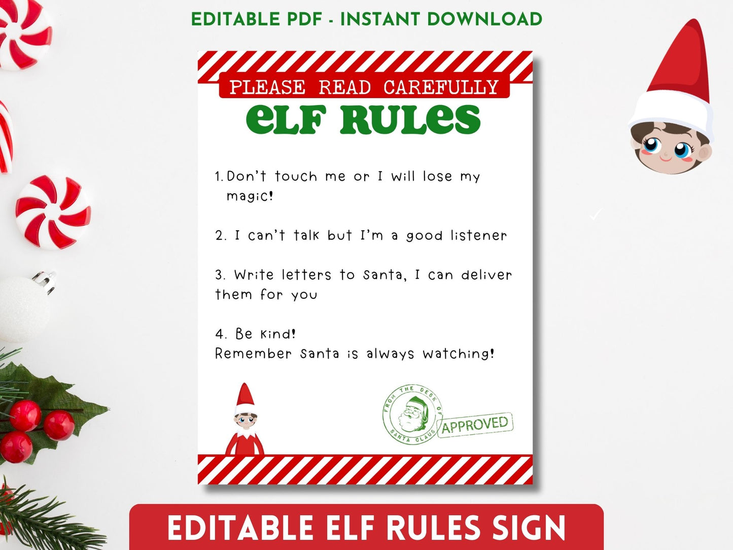 BUNDLE of 20 Elf Printable Templates: Elf Letter, Elf Adoption Certificate, Elf Report, Elf Warning, Elf Surveillance Elf Cam, Santa Letter & More!