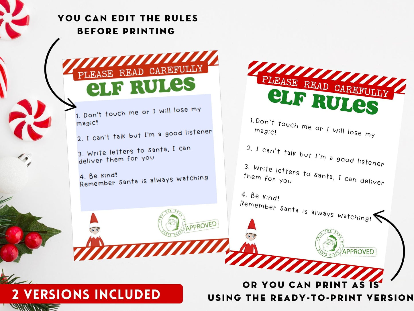 BUNDLE of 20 Elf Printable Templates: Elf Letter, Elf Adoption Certificate, Elf Report, Elf Warning, Elf Surveillance Elf Cam, Santa Letter & More!