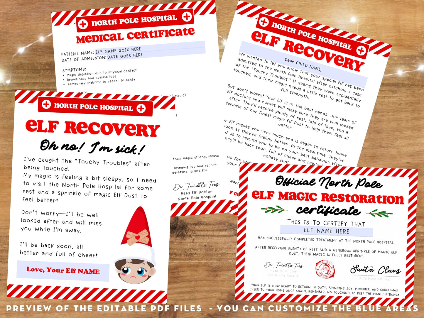 BUNDLE of 20 Elf Printable Templates: Elf Letter, Elf Adoption Certificate, Elf Report, Elf Warning, Elf Surveillance Elf Cam, Santa Letter & More!