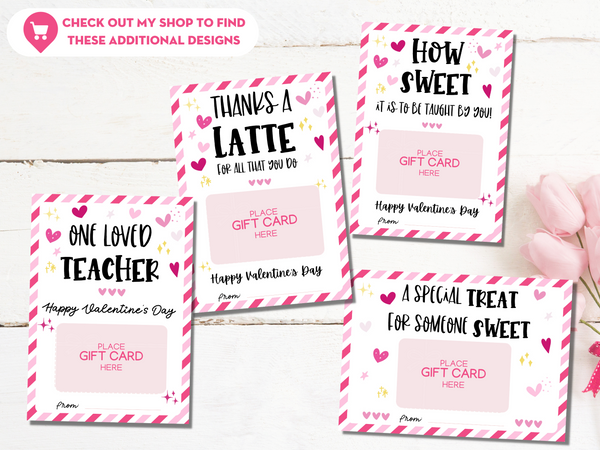 A special Treat For Someone Sweet Valentine Gift Card Holder - Editable PDF