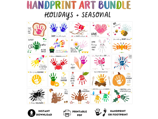 Handprint Art Bundle - Memory Keepsake for kids