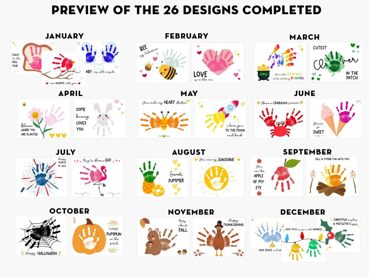 Handprint Calendar 2026 - Memory Keepsake for kids – Lovely Planner