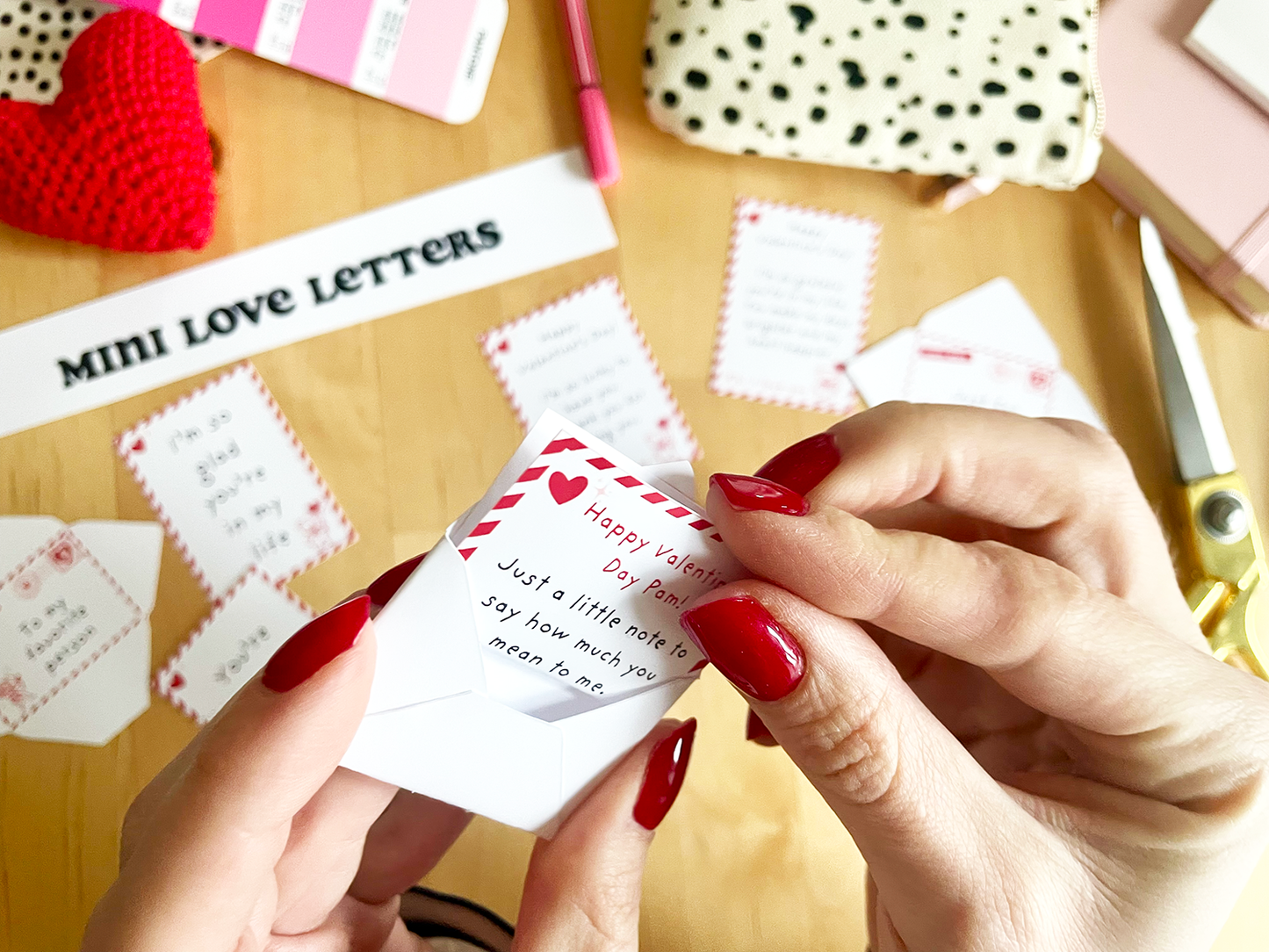 Editable Mini Love Letters and Envelopes - Valentine's Day Notes - Canva Template