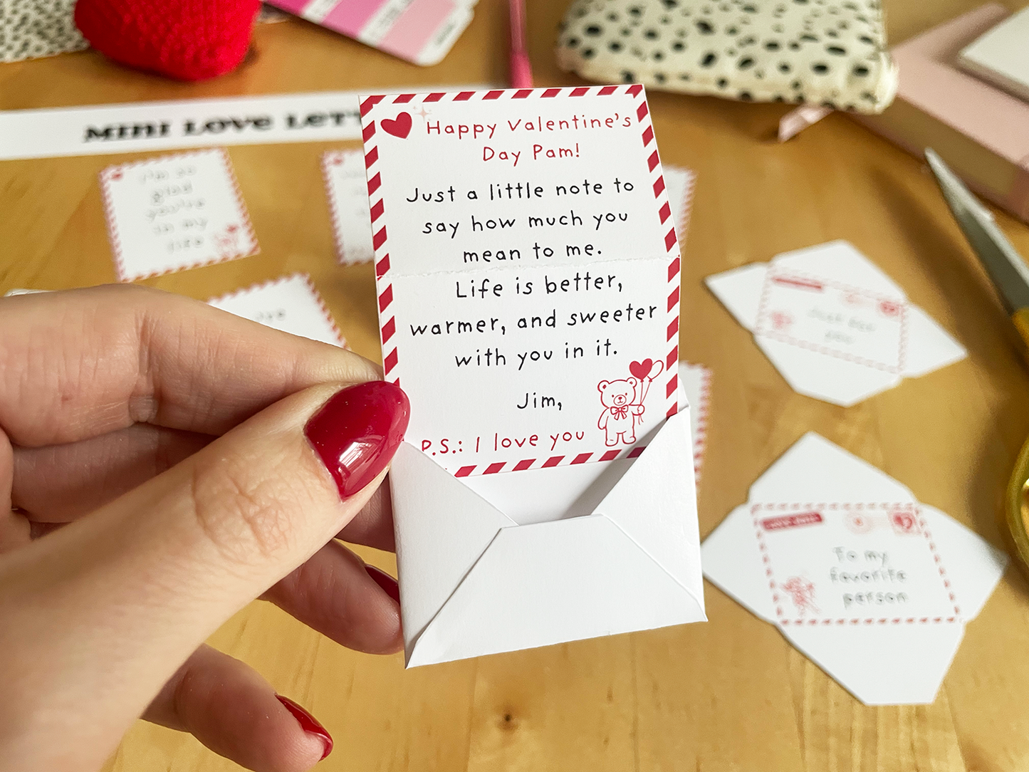 Editable Mini Love Letters and Envelopes - Valentine's Day Notes - Canva Template