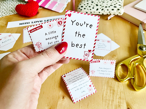Editable Mini Love Letters and Envelopes - Valentine's Day Notes - Canva Template