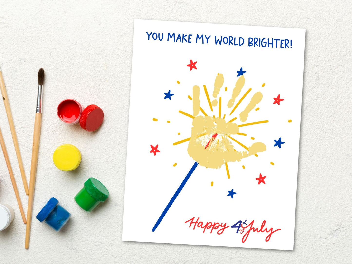 4th of July Handprint Art Bundle - 14 Templates
