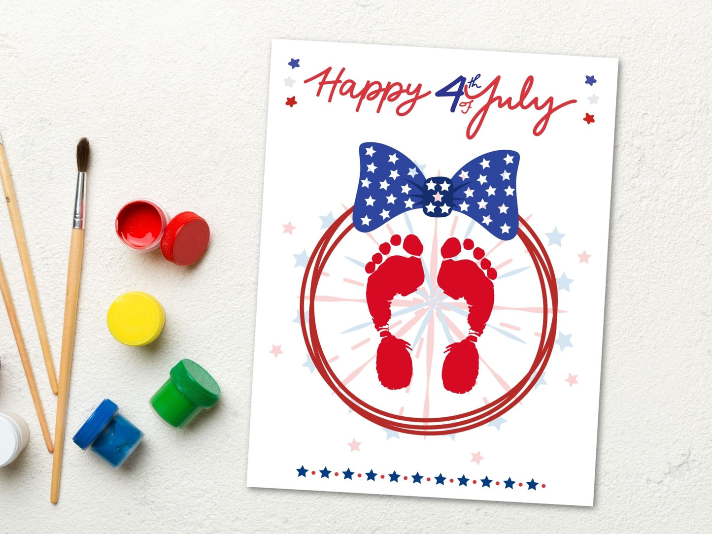4th of July Handprint Art Bundle - 14 Templates